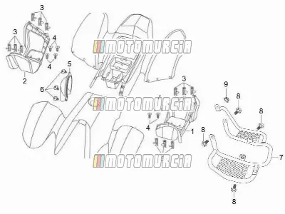 Cobertura central - apoios para os pés