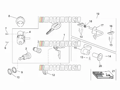 Cadre » autocollant - kit de quincaillerie de serrure