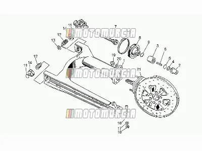 Schwingarm zum Rahmen pg17000