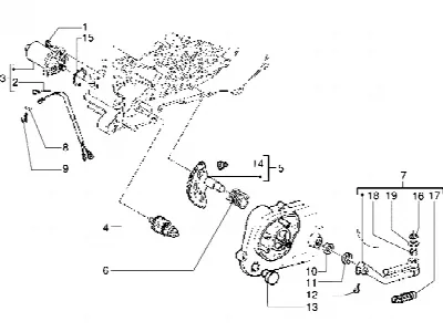 Levier de d?marrage du moteur