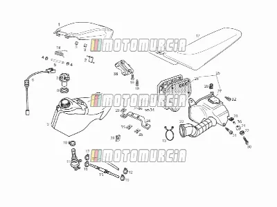 Serbatoio - air box - sella