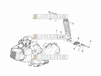Motor - amortiguador trasero