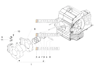 Ensemble cylindre-piston-axe de poignet