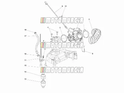 Carburatore, montaggio - tubo di unione