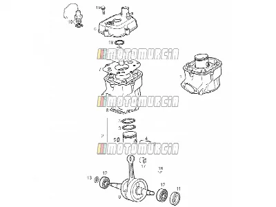 Arbre de transmission - cylindre - piston