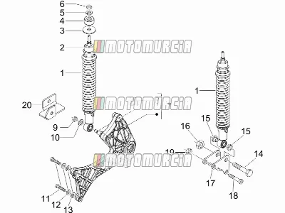 Suspension arrière - amortisseur(s)