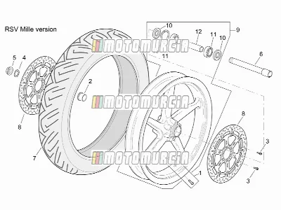 Roue avant version rsv mille