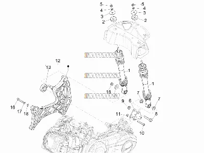 Suspension arrière - amortisseur(s)